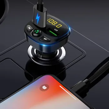 Auto Bluetooth 5.0 Transmitator Fm MP3 Player USB Încărcător Pentru Skoda Octavia 2 A7 A5 Rapidă Fabia, Superb, Yeti, Mazda, Honda, Toyota