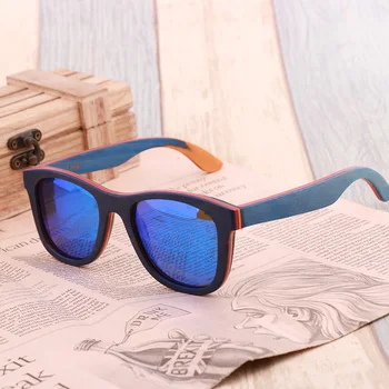 Design de Brand din Lemn lucrate Manual Bărbați ochelari de Soare Polarizat Ochelari de Accesorii Colorate din Lemn de Ochelari de Soare Pentru Femei gafas uv400 mujer