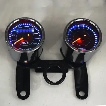 2 în 1 Motocicleta LED Backlight Kilometrajul & Tahometru Vitezometru Indicator Universal Motocicleta de Motocross Accesorii Kilometrajul
