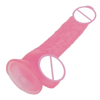OLO Moale Jelly Vibrator ventuza Mare Penis Fals G-spot Orgasm Anal, Dop de Fund Jucarii Sexuale Pentru Femeile de sex Feminin Masturbari