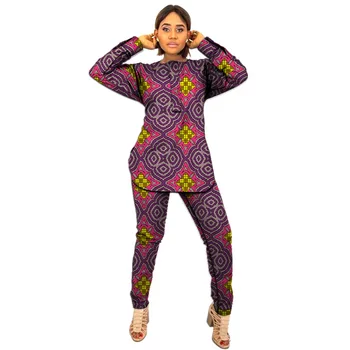 Africa stil de imprimare de moda femei dashiki cămașă și pantaloni seturi Ankara haine pentru femei personalizate din Africa de îmbrăcăminte