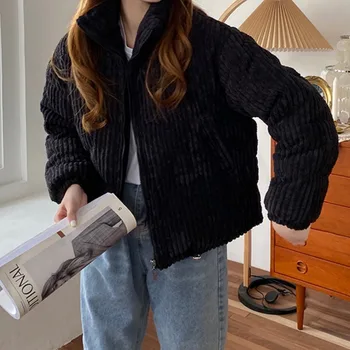 Bumbac căptușit jacheta femei toamna și iarna noua moda coreeană sacou de bumbac vrac catifea pâine haina bubble jacheta
