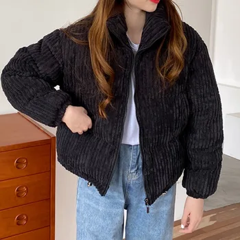 Bumbac căptușit jacheta femei toamna și iarna noua moda coreeană sacou de bumbac vrac catifea pâine haina bubble jacheta
