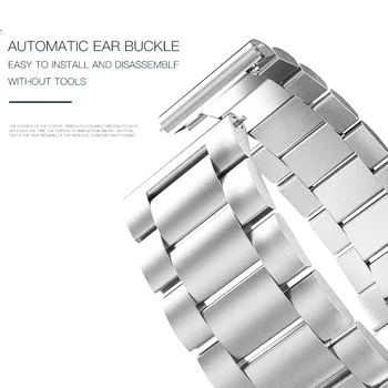 Brățară de Metal din Oțel Inoxidabil curea Pentru Samsung galaxy watchGear S3 46mm 42m 2 active watch band huawei watch GT curea 20