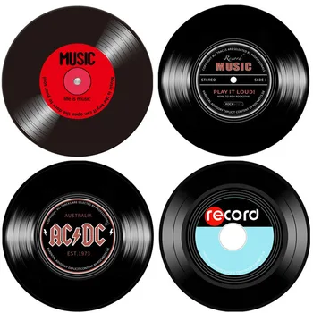 Vintage Personalitate Rotund Covor Muzica pe Vinyl de Podea cu Design Saltea pentru Dormitor, Camera pentru Copii Scaun de Calculator, Muzică Magazin de Covoare Zona