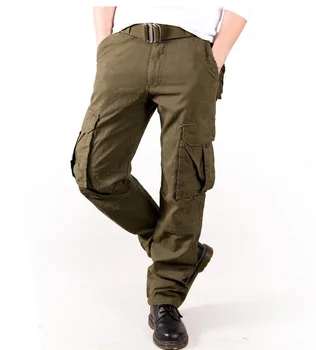 Noi High-End Multi-Buzunare Cargo Pantaloni pentru Bărbați de Ansamblu Full-Lungime Pantaloni de Moda Militare de Camuflaj Stil pentru Bărbați Pantaloni Largi