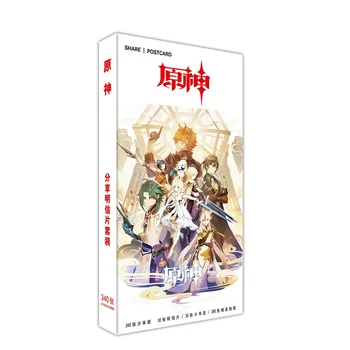 340 Buc/Set Nou Joc Genshin Impact Mare carte Poștală joc Anime Caracter Felicitare Mesaj de Card Cadou Cosplay