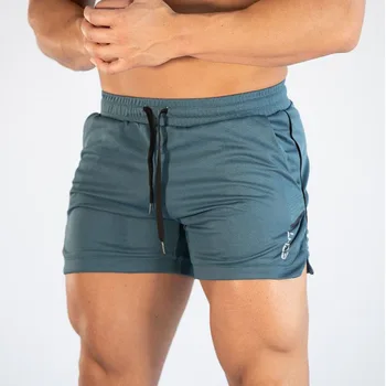 2019 Bărbați Fitness Culturism Pantaloni Scurți Om De Vară Săli De Sport De Sex Masculin Antrenament Ochiurilor De Plasă Respirabil Iute Uscat Sport Jogger Plaja Cu Pantaloni Scurti
