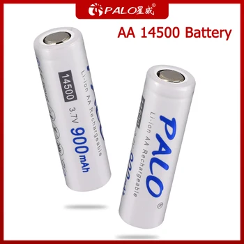 PALO Original AA 14500 Baterie 3.7 V Li-Ion Reîncărcabilă 3.7 V 14500 Acumulatori Pentru Lanterna Faruri Lanterna Mouse-ul