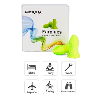 4buc/cutie Spumă Moale Ureche Plug Slpeeping Ajutor de Reducere a Zgomotului de Călătorie Restul de Prevenire a Zgomotului Dopuri de urechi izolate Fonic Dimensiuni(Mici si Mari)