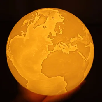 Touch de la Distanță Clap Imprimare 3D Pământ Lampa Usb Led Lumina de Noapte Decor Acasă de Ziua de Vacanță fermecător Cadouri Luna Lamparas Lampă de Masă