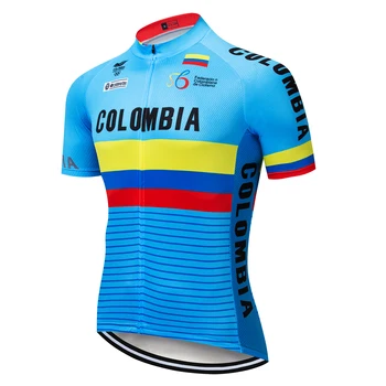 6XL Columbia Echipa Națională Albastru Jersey Ciclism Biciclete Tricouri Scurte de Vară Respirabil Biciclete de Munte Biciclete de Îmbrăcăminte MTB Maillot