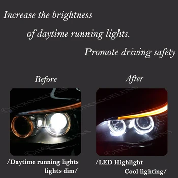 Angel eyes bec 90W pereche de Faruri LED Halo Inele de Lumină Pentru BMW 5 6 7 X5 X3 Seria E61 530xi E63 E65 E60 E39 E 83 E64 E53 66 E87