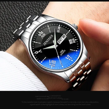 De înaltă Calitate Moda mens Impermeabil ceas Cuarț Oameni de Afaceri montre homme Auto Data Masculin Ceas Barbati, ceas Marca de Lux