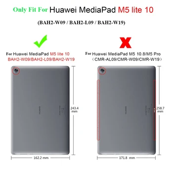 De lux Stea de Caz Pentru Huawei MediaPad M5 lite 10 BAH2-W19/L09/W09 10.1