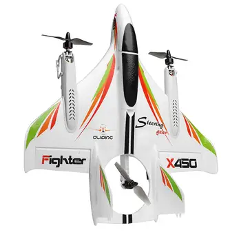 X450 2.4 G 6CH 3D/6G RC Avion cu Motor fără Perii Vertical Take-off de Lumină LED RC Planor cu Aripi Fixe RC Avion de Aeronave RTF toysGifts