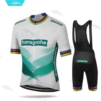 Echipa Pro Campion De Ciclism De Îmbrăcăminte Om Jersey Set Hansgrohe Cursa Uniforma Maneca Scurta Vara Mallot Ciclismo Hombre Verano 2020