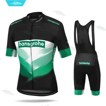 Echipa Pro Campion De Ciclism De Îmbrăcăminte Om Jersey Set Hansgrohe Cursa Uniforma Maneca Scurta Vara Mallot Ciclismo Hombre Verano 2020