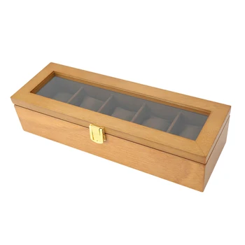 Cutie de ceas, cutie de depozitare din lemn European de uz casnic simplu retro trapa ceas display box cutie de colectare cinci ceasuri cadou LB52623