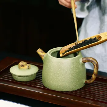 Noroi Verde Violet Lut Yixing Ceainic Handmade Autentic Fierbător Creative Teaware Trimite O Cutie-Cadou