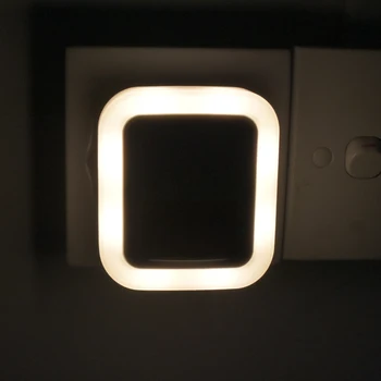 PIR Wireless LED Lumina de Noapte Mini Senzor de Mișcare Pătrat Lampa de Noapte UE/SUA Plug Cu Comutator De Scara Acasă Dormitor Toaletă Iluminat
