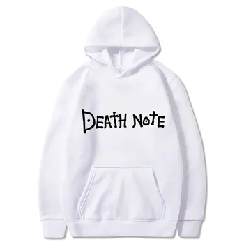 Anime Bărbați Femei Hoodies Culoare Solidă Death Note Scrisoare De Imprimare Hanorac Harajuku Hip Hop Streetwear Casual Hoodie Pulover