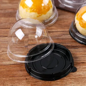 100buc Nouă Rundă de Plastic Tort Luna Ambalaj Cutie Gălbenuș de Ou de Puf Recipient Transparent Mooncake Dom Cutii de Copt Ambalare Cutie