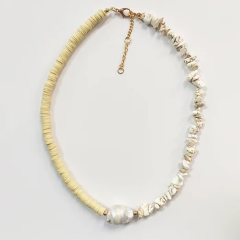 2020 nou design creativ asimetrice farmecul colier stil baroc de apă dulce pearl bijuterii de înaltă calitate natural alb de piatra lucrate manual