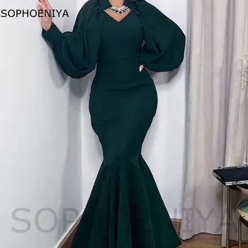 New Sosire Spandex-maneci Lungi rochie de seara 2021 Halat serată femme Sirena rochii de seara pentru femei partid Avondjurken