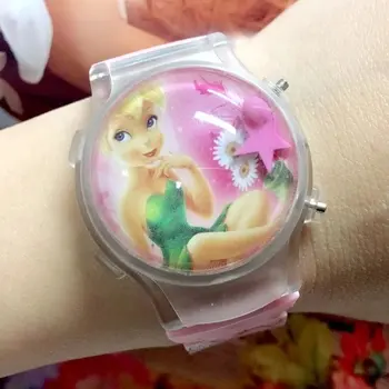 Fairy gel de siliciu trupa desene animate cu LED flash de lumină ceas pentru fete și copii luminescente ceas electronic