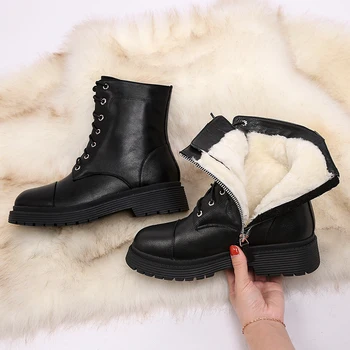 MORAZORA 2021 New sosire zăpadă cizme din piele glezna cizme confortabile incalzi femei brand cizme pantofi doamnelor