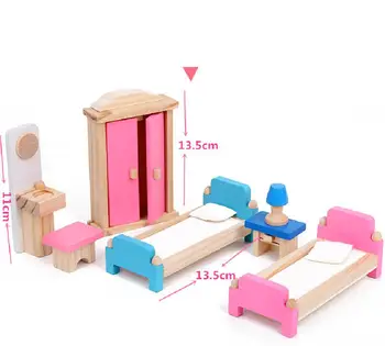 Băieți Și Fete Casă de Joacă Jucării pentru Copii Mini Casa de Mic Mobilier de Simulare Camera de zi Dormitor Bucatarie Baie Sufragerie