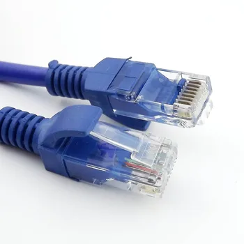 10buc Rețeaua de Cablu Cat5E RJ45 Patch Cablu Ethernet Internet Lan Cablu Albastru 20cm