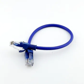 10buc Rețeaua de Cablu Cat5E RJ45 Patch Cablu Ethernet Internet Lan Cablu Albastru 20cm