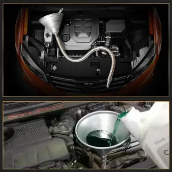 5PC Auto Moto Fier Universal Pâlnie de Benzină Ulei de Motor Diesel de Combustibil Realimentare Pâlnie Flexibil Cu Filtru Ulei de Umplere F