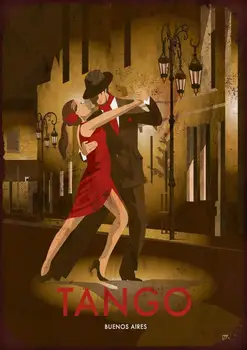Tango Dans Tablă de Metal Semn 8x12 Inche Decor Acasă