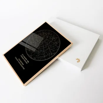 Real folie de aur dragoste inima în formă de hartă personalizată noapte sky map de imprimare în locații Constelație personalizate cadou de Aniversare