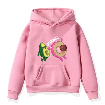 Noi Copii Fleece Hoody Jachete Îmbrăcăminte Crewneck Streetwear Toamna Hanorace Avocado Gogoși de Desene animate pentru Copii Hanorace Haine