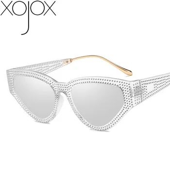 XojoX Ochi de Pisica ochelari de Soare pentru Femei Barbati Street Style Diamant Ochelari de Soare Brand doamna de Design Personalizat Spumante UV400 Ochelari de cal