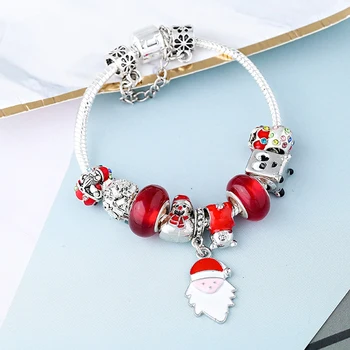 CHIELOYS 2019 Crăciun Tatăl Pandantiv Brand Farmecul Brățară pentru Femei de Cristal Margele Brățară&Brățară DIY Bijuterii Cadou de Crăciun