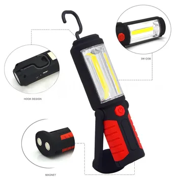 Portabil COB lanterna Lanterna USB Reîncărcabilă LED Lumina de Lucru Magnetic COB lanterna Lampă de Agățat în aer liber Camping vânătoare