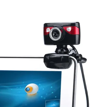 USB 2.0 12.0 Megapixeli Camera HD Webcam-uri de 360 de Grade cu Microfon Clip-on Webcam pentru Desktop Skype Calculator PC Laptop Nou 2016