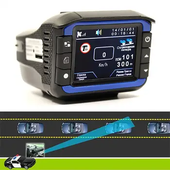 720P HD Dash Cam Car 2 In 1 Anti Radar cu Laser Detector Dvr Bord Cam DVR Recorder Camera 2.0 inch Ecran de 140 de Grade Dashcam