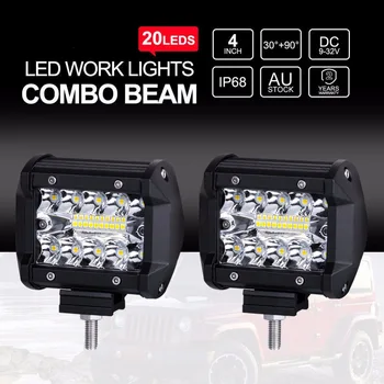 2 buc 4 inch LED Lumina de Lucru Bar 60W Loc Combo Beam 12V 24V Pentru Camioane 4x4 SUV ATV-uri Off Road 4WD ATV-UTV UAZ UTE Motocicleta Barca