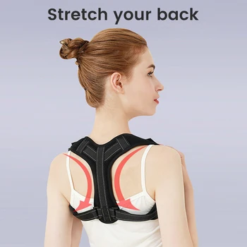 Forma Înapoi Corector de Postura cu Bretele Support Belt Spate Reglabil coloanei Vertebrale Lombare Umăr Corector pentru Adulți Corector De Postura