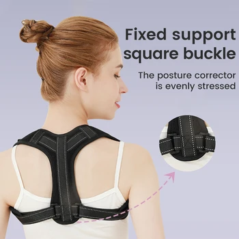 Forma Înapoi Corector de Postura cu Bretele Support Belt Spate Reglabil coloanei Vertebrale Lombare Umăr Corector pentru Adulți Corector De Postura