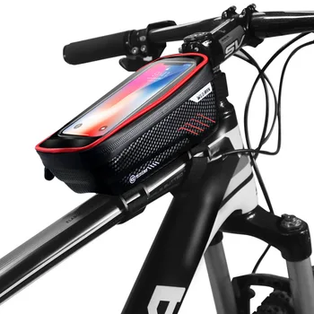 OMUL SĂLBATIC de Munte Sac de Biciclete Biciclete Cadru Frontal de Sus Tub Sac Impermeabil Touch Screen Telefon Mobil Caz pentru 4.7-6.5 inch telefon Mobil