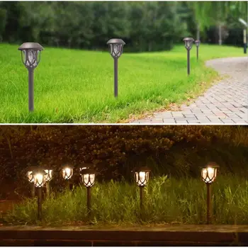 4 Buc LED-uri Lampă Solară Lawn Sol Lumina de Gradina din Plastic rezistent la apă în aer liber Calea de Lumină Decoratiuni de Gradina Dropshiping 2019
