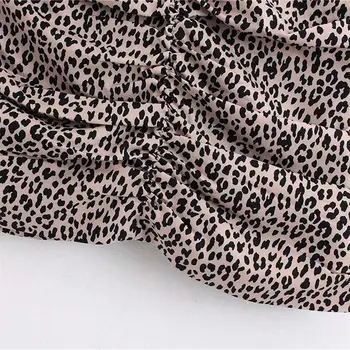 Za femei nou de înaltă talie cutat decor fustă mini în toamna anului 2019 animal print fusta mini 04661150051