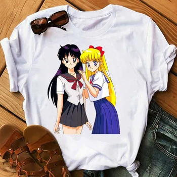 Goth drăguț desene animate Sailor Moon topuri tricouri Sailor Marte harajuku vintage tricou femei, tricou haine streetwear femei îmbrăcăminte